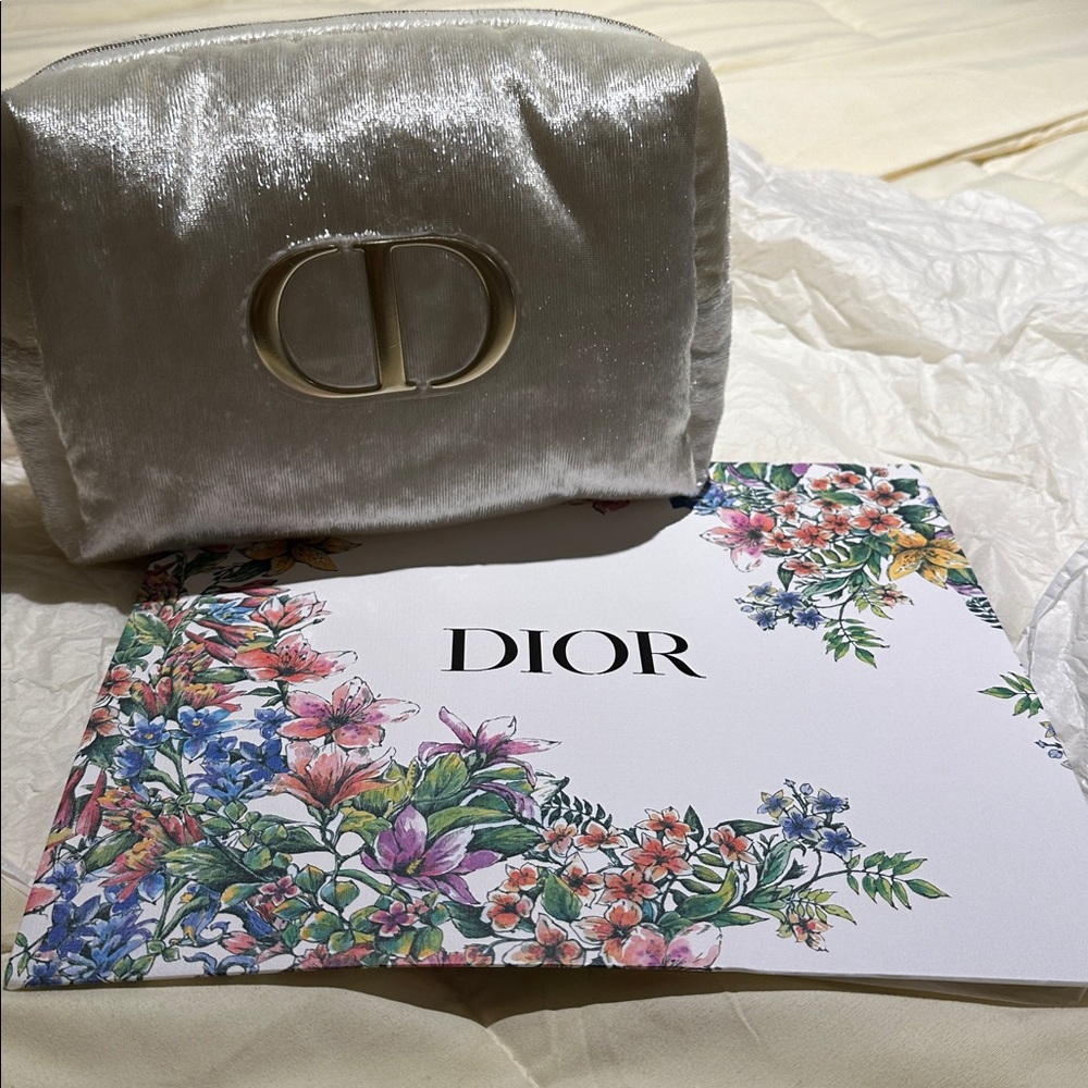 New Dior faux fur cosmetic bag